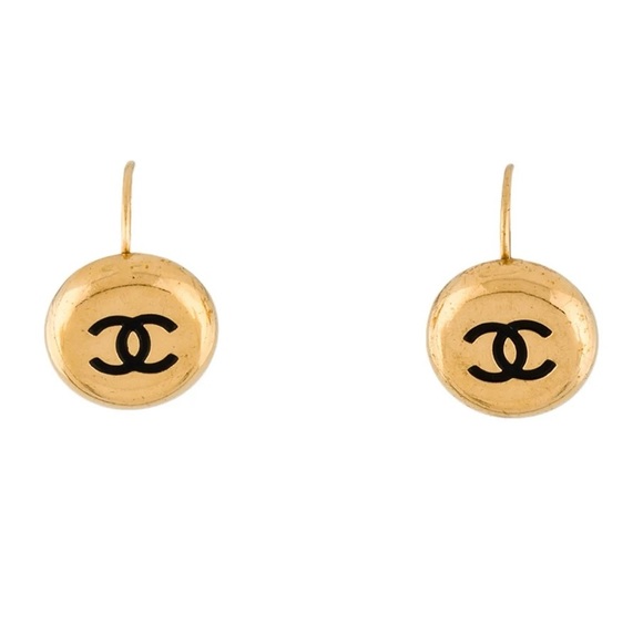 SOLD Chanel RARE Gold Stud Earrings - Picture 2 of 7